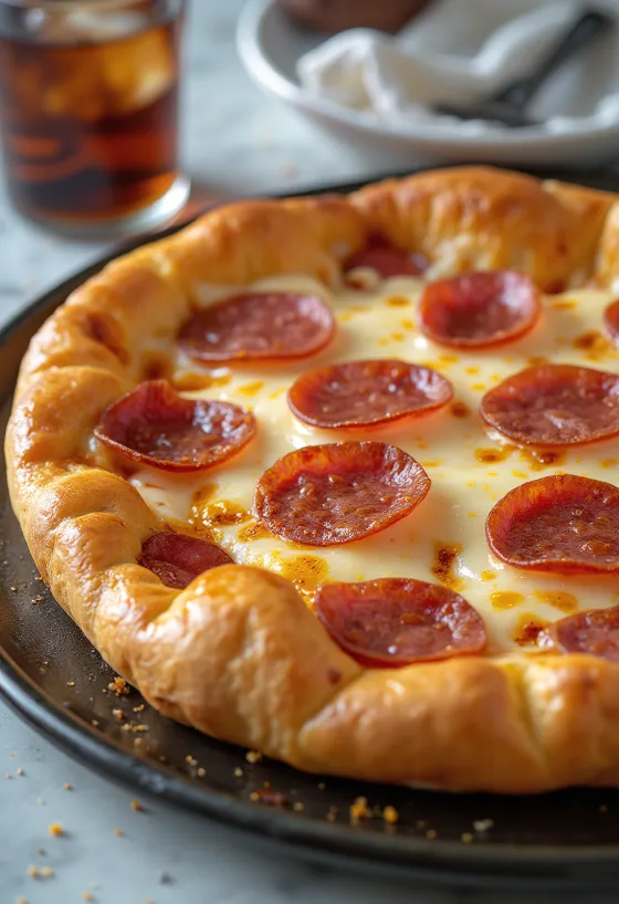 Salami focaccia serveret