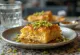 Knafeh i vegansk udgave, serveret med mandler