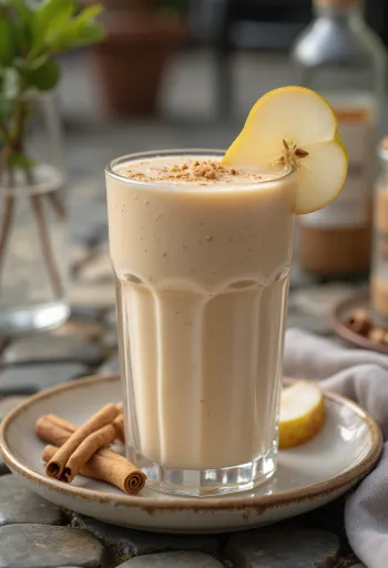 Pæresmoothie med friske pærestykker