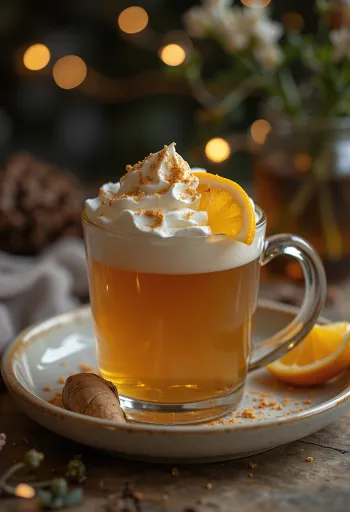 Varm krydret cider serveret i glas