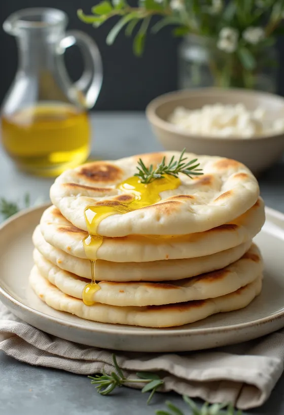 Frisk, blødt glutenfrit pitabrød