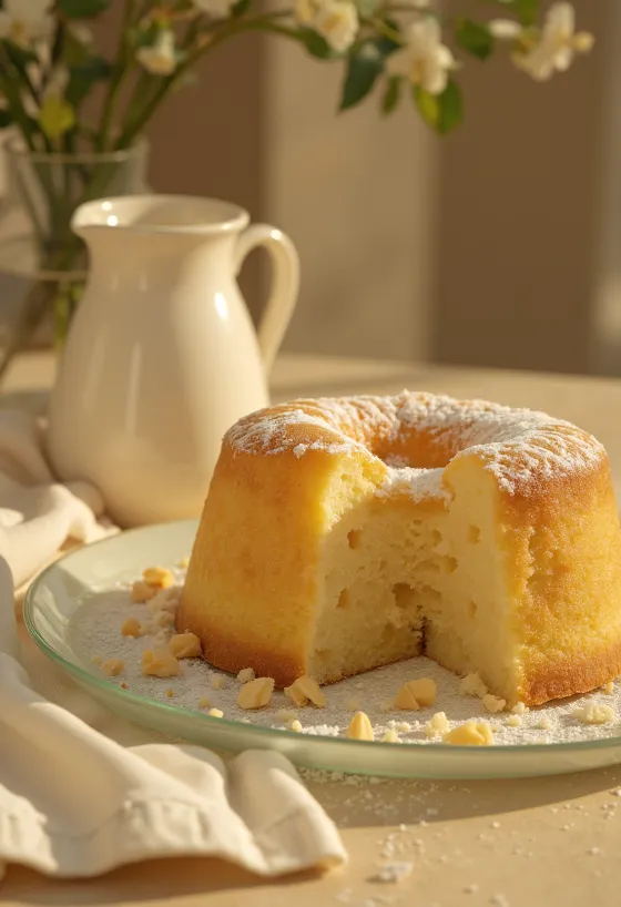 Glutenfri marcipankage skåret i stykker og serveret