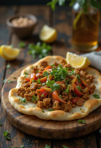 Lahmacun serveret