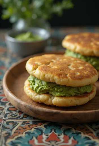 Dorayaki med matchacreme, japansk kage