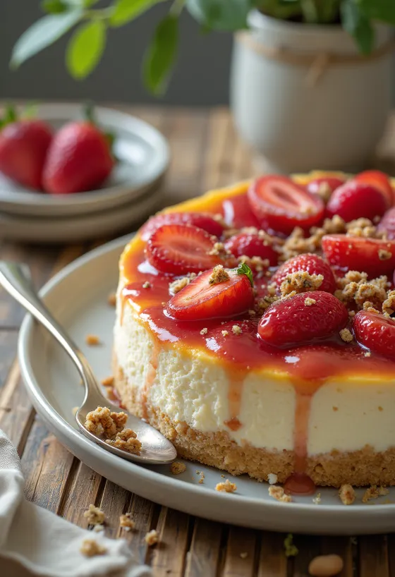 Glutenfri cheesecake med frisk frugt