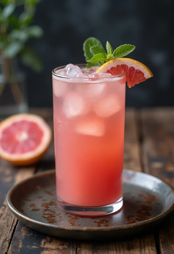 Grapefrugtjuice serveret i glas