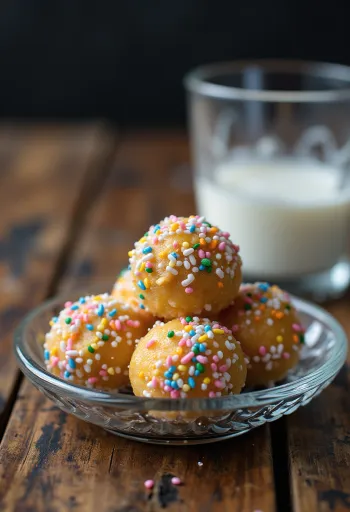 Punch-kugler rullet i farvet krymmel