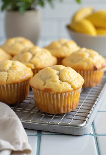 Citron-banan muffins serveret