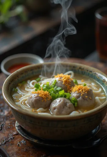 Bakso serveret