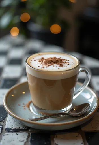 Skummende kaffe serveret frisk