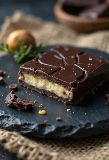 Túró Rudi med chokoladeovertræk, serveret afkølet.