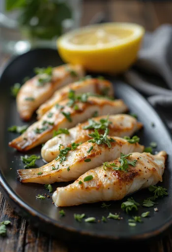 BBQ grillet havbars på tallerken