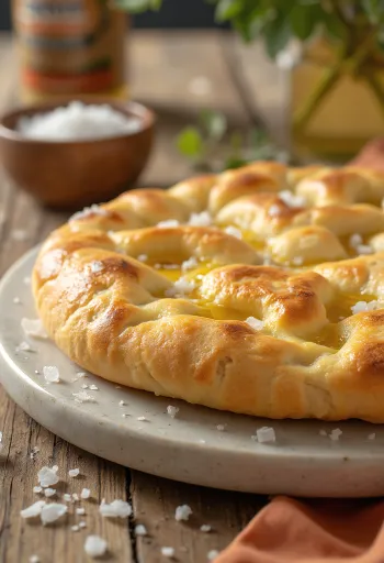 Natron focaccia serveret