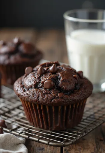 Chokolade Cupcake serveret