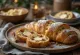 Kanel-valnød Stollen skiver serveret
