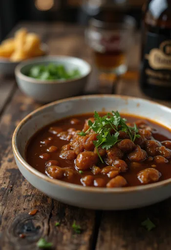 Stærk tamarindesauce serveret med grillet kød