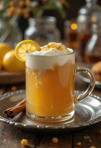 Lindeblomst cider serveret i glas