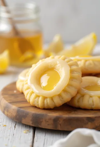 Citron-honning linzer serveret