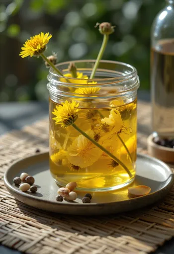 Sødsyltede mælkebøtteblade