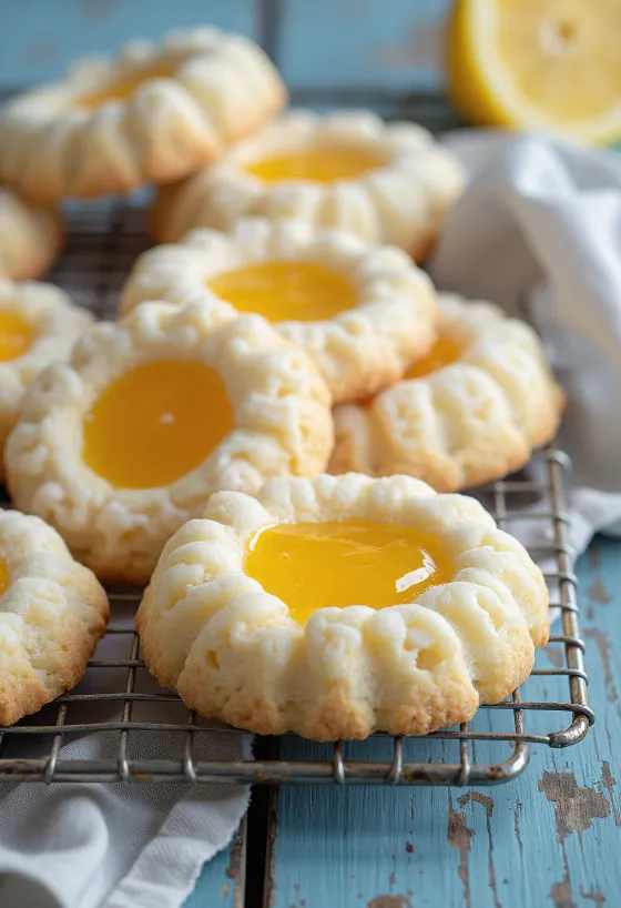 Citron-appelsin linzer serveret