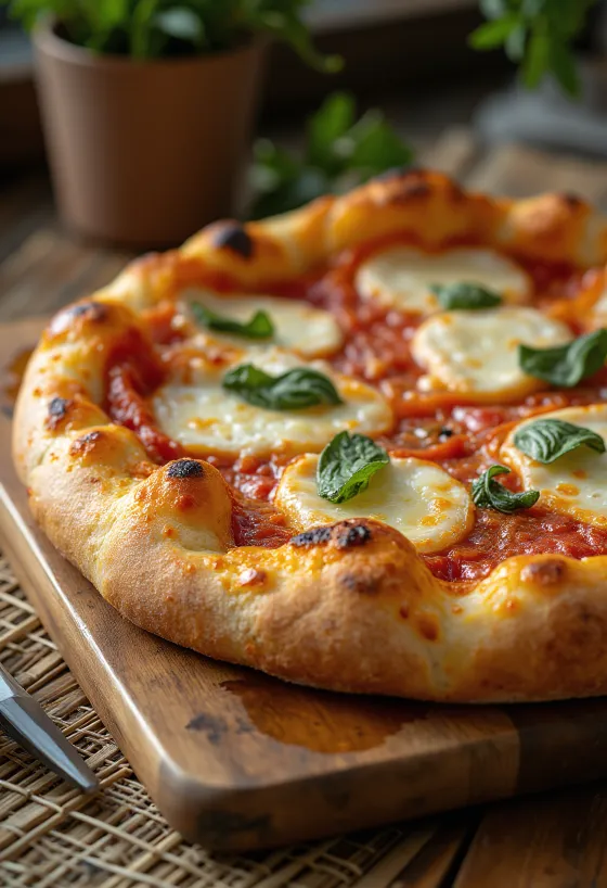 Pizza al Taglio med tyk bund og mozzarella ost