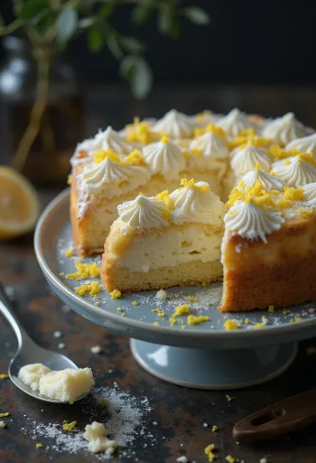Klassisk kvarkkage drysset med flormelis