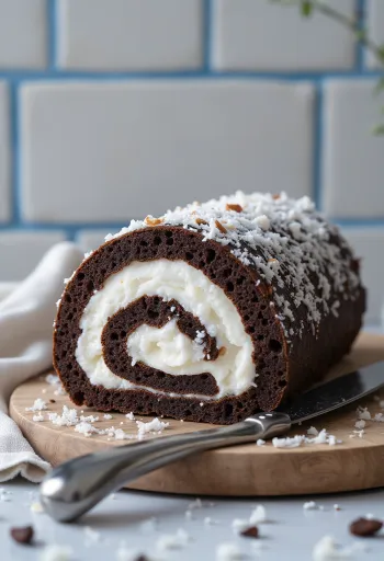 Kokosroulade efter hjemmelavet opskrift