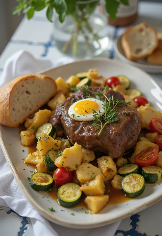 Osso Buco med kalveben og ristede grøntsager
