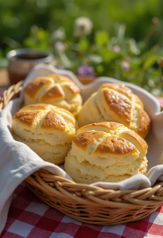Kartoffelscones serveret