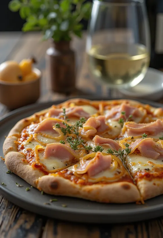 Pizza alla Messinese med tun og løg
