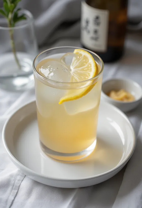 Japansk sake-baseret cider serveret i glas