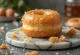 Donut med karamelliseret sukker serveret