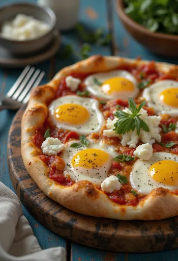 Pizza alla Norma med siciliansk aubergine og ricotta