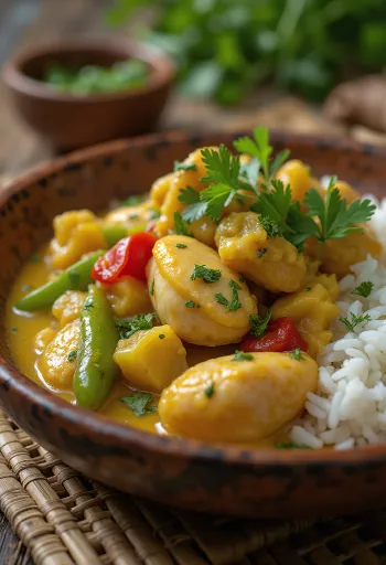 Sururu med peberfrugt, krydret fiskeret med frisk koriander