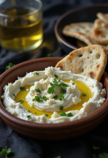 Haydari yoghurtdip serveret med friske grøntsager