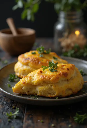 Kikærtescones serveret