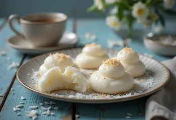 Cuscuz de arroz dessert lavet af rismel serveret
