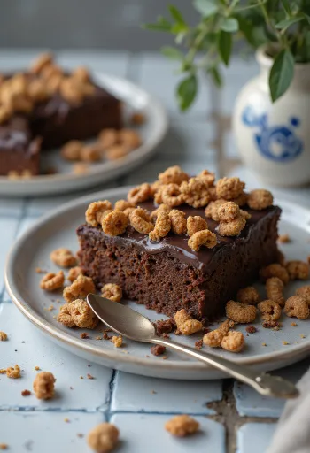 Sprød chokoladekage med knasende cornflakes