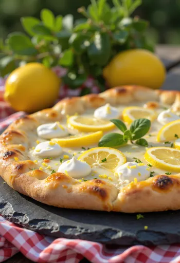 Pizza al Limone serveret
