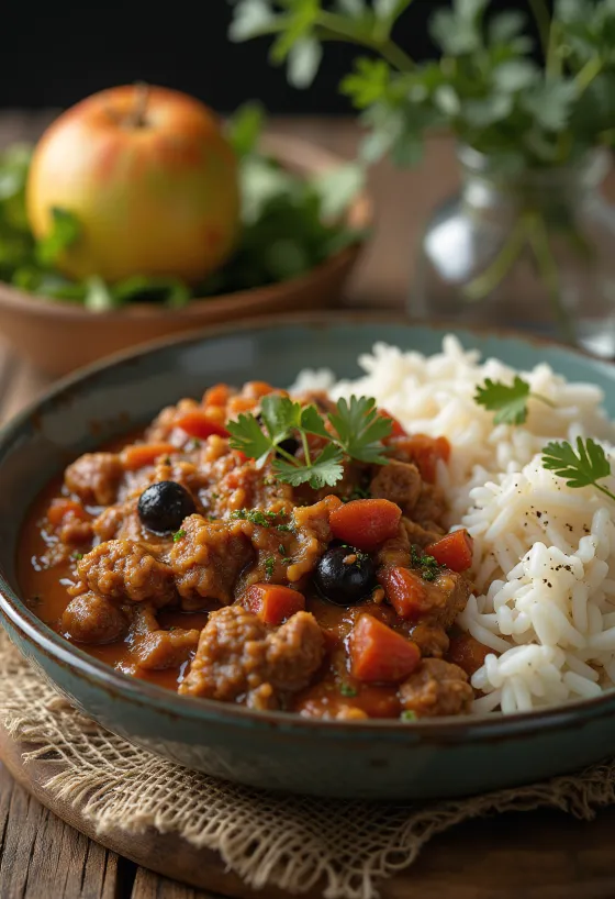 Picadillo serveret