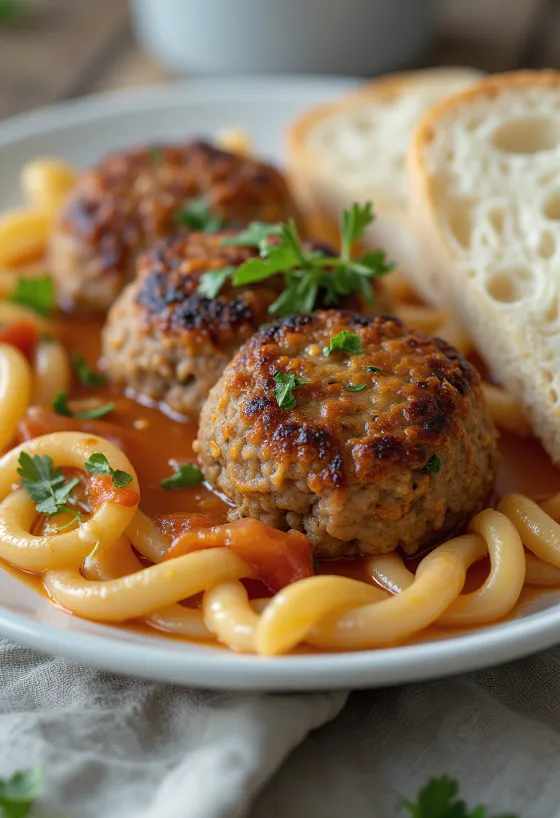 Fasírt med sprød skorpe, lavet af saftigt hakket kød