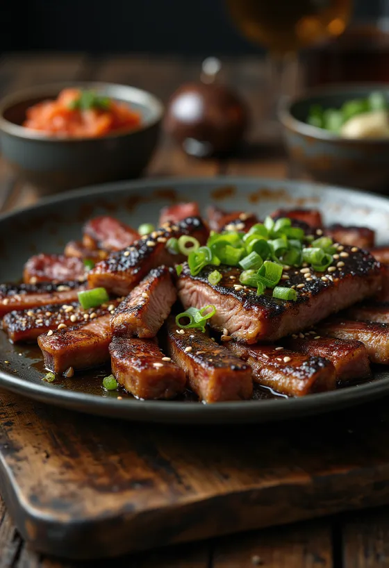 Kalbi koreanske short ribs grillet