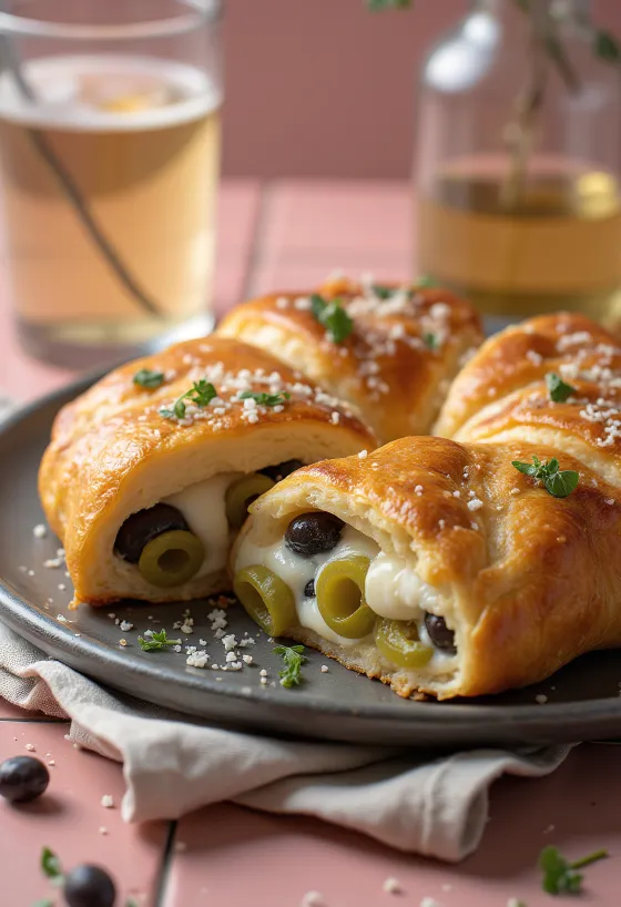 Friskbagt Calzone med Oliven og Parmesan