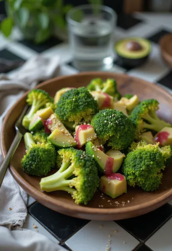Frisk præbiotisk broccoli-avocadosalat med rige smage og næringsstoffer
