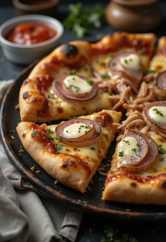 Pizza Cubana serveret