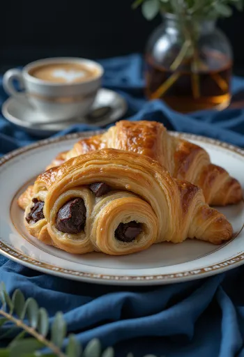 Friskbagt tofarvet croissant