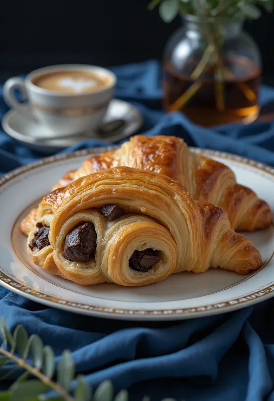 Friskbagt tofarvet croissant