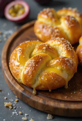 Passionsfrugtkringle serveret