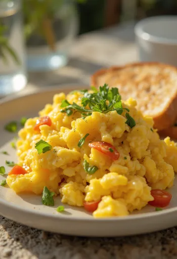 Tofu scramble med gurkemeje og friske grøntsager