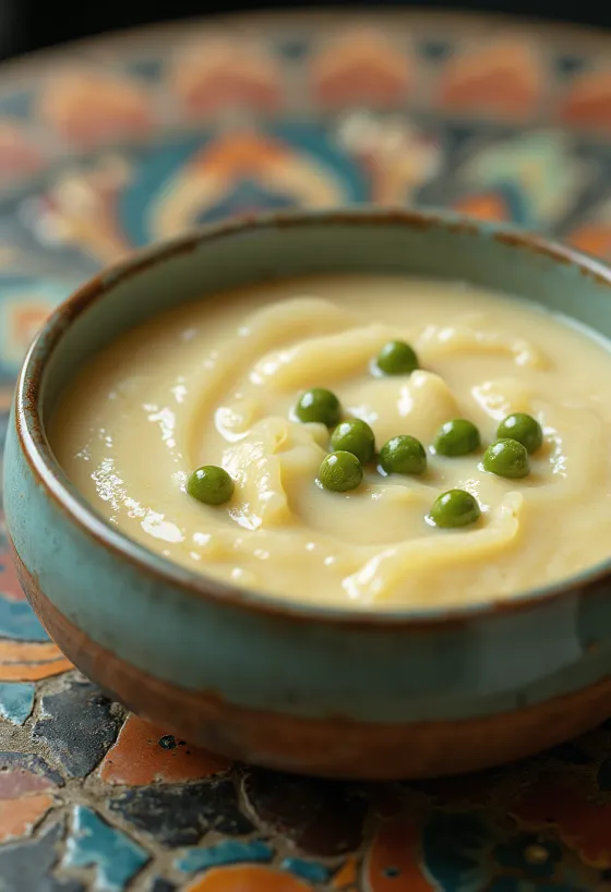 Grønpeber-hvidvinssauce serveret